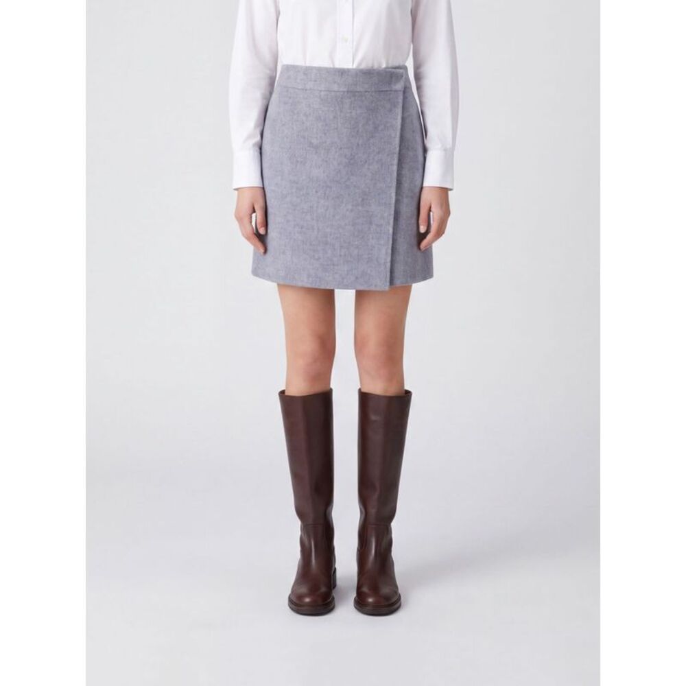 Semicouture Women Semicouture High-Waisted Wool Wrap Miniskirt
